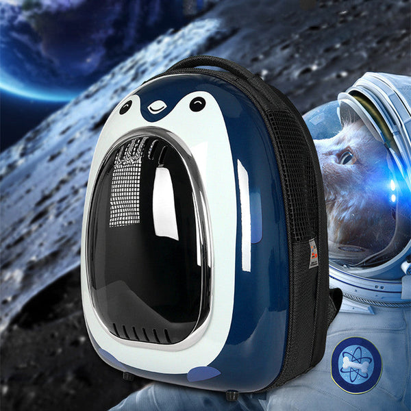 HKM-745747 Transparent Space Capsule Cat Backpack with Intelligent Temperature Control - Multi-Color Options Available