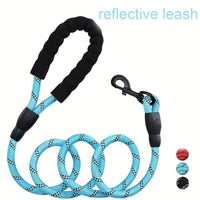 HKM-7458109 Dogs Leash with Padded Handle and Reflective Stitching for Comfortable Jogging and Training