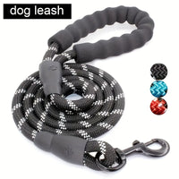 HKM-7458109 Dogs Leash with Padded Handle and Reflective Stitching for Comfortable Jogging and Training