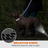 HKM-7458109 Dogs Leash with Padded Handle and Reflective Stitching for Comfortable Jogging and Training
