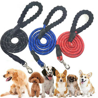 HKM-7458109 Dogs Leash with Padded Handle and Reflective Stitching for Comfortable Jogging and Training