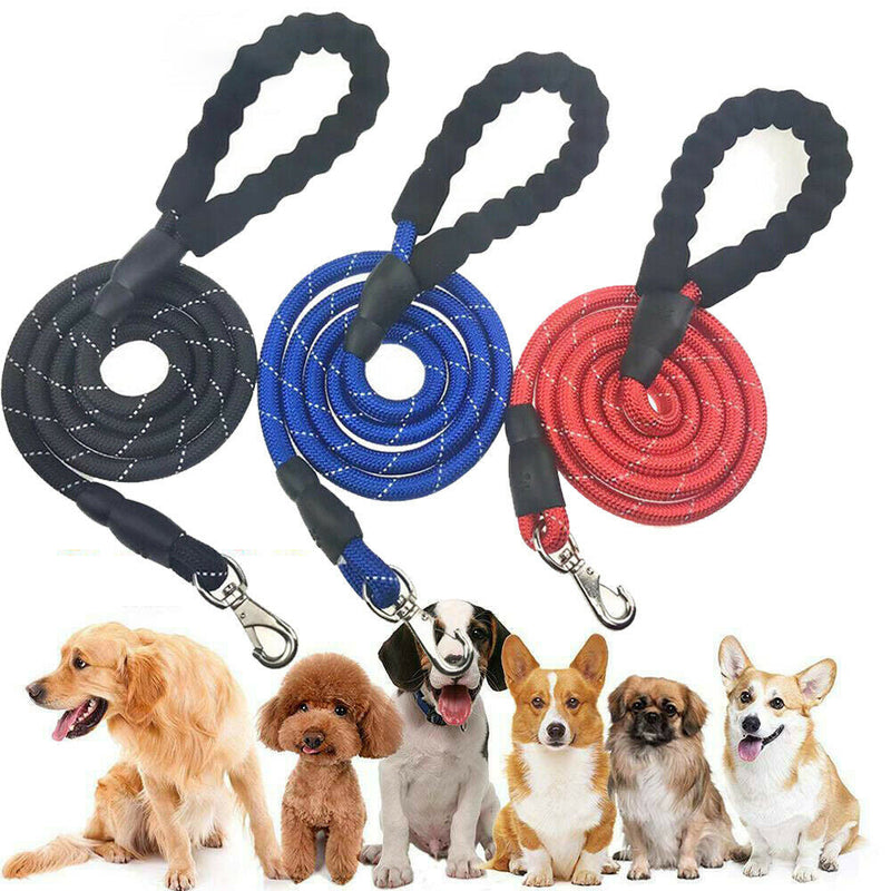 HKM-7458109 Dogs Leash with Padded Handle and Reflective Stitching for Comfortable Jogging and Training