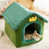 HKM-7458877 Cartoon Style Fully Enclosed Cat Litter Nest in Cute Chick Design - Available in Yellow, Green, Gray