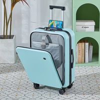 HKM-745939 20-Inch Expandable Suitcase with Laptop Stand and Wheels for Travel