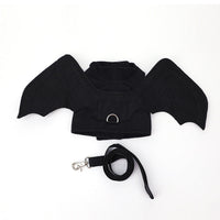 HKM-7460285 Cool Black Bat Wings Costume for Pets with Traction Rope