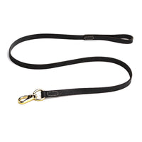 HKM-7460413 Cowhide Leather Dog Leash for Medium and Large Dogs - 1.6cm or 2.0cm Wide, Available in Black and Brown