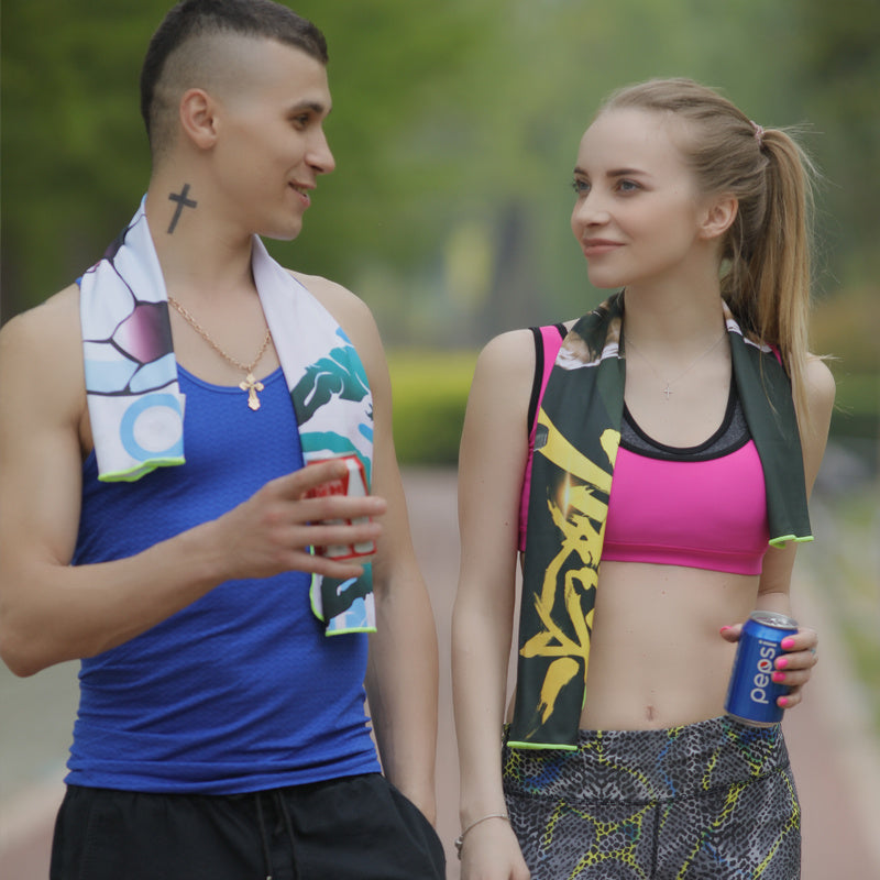 HKM-746131 Cooling Sports Towel for Gym, Running, and Outdoor Activities - Quick Dry, UV Resistant, Moisture Absorbing