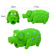 HKM-7461437 Durable Latex Pig Dog Toy with Sound, Bite-Resistant Molar Design, Available in Green, Orange, and Blue