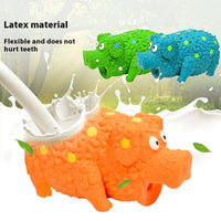 HKM-7461437 Durable Latex Pig Dog Toy with Sound, Bite-Resistant Molar Design, Available in Green, Orange, and Blue