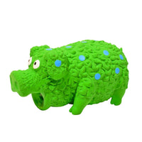 HKM-7461437 Durable Latex Pig Dog Toy with Sound, Bite-Resistant Molar Design, Available in Green, Orange, and Blue