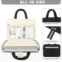 HKM-746259 Chic Quilted Puffer Laptop Sleeve Bag with Fluffy Puffy Sleeve Design