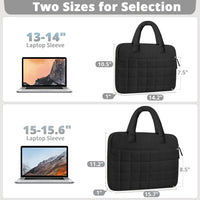 HKM-746259 Chic Quilted Puffer Laptop Sleeve Bag with Fluffy Puffy Sleeve Design