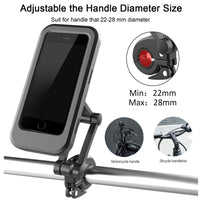 HKM-746259 Waterproof Bicycle and Motorcycle Mobile Phone Holder for 4-6.7 inch Devices