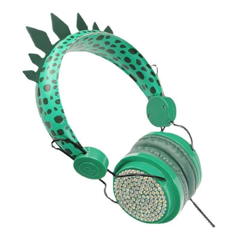 HKM-746451 Children's Wired Headset with Wheat Cartoon Design, 3.5mm Plug, Microphone, PVC Ear Muffs, Ideal for Kids