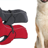 HKM-7465149 Waterproof Double-Layer Insulated Pet Clothing in Gray and Red, Sizes XS to XL