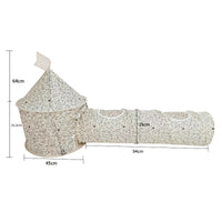 HKM-7465405 Foldable Cat Tent and Tunnel Combo for Cats - Polyester Fabric, Multiple Color Options