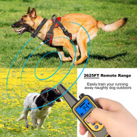 HKM-7466045 Rechargeable Dog Training Collar with Remote - IP67 Waterproof, 2625ft Range, 4 Modes, Adjustable Levels