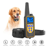 HKM-7466045 Rechargeable Dog Training Collar with Remote - IP67 Waterproof, 2625ft Range, 4 Modes, Adjustable Levels