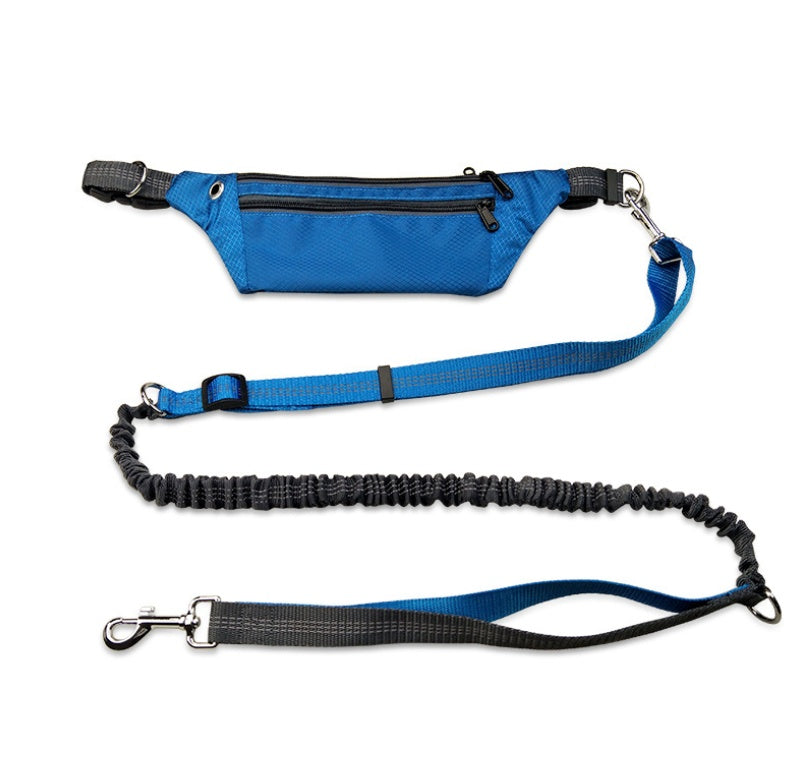 HKM-7466173 Hands-Free Dog Leash with Elastic Design and Adjustable Waistbelt