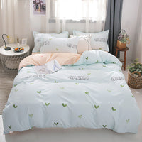 HKM-746707 Three-Piece Cotton Bedding Set for Students - Durable Quilt Cover and Sheet Set
