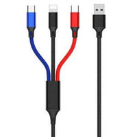 HKM-746771 3-in-1 Fast Charging Data Cable - USB, Lightning, Micro USB & TYPE-C, 1.2m Length