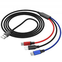HKM-746771 3-in-1 Fast Charging Data Cable - USB, Lightning, Micro USB & TYPE-C, 1.2m Length