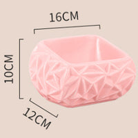 HKM-7467837 Ceramic Pet Feeding Bowl with Adjustable Design for Cats and Small Dogs, Pink Bird's Nest Style, Easy to Clean