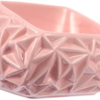HKM-7467837 Ceramic Pet Feeding Bowl with Adjustable Design for Cats and Small Dogs, Pink Bird's Nest Style, Easy to Clean