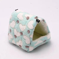 HKM-7467965 Warm Cotton Nest for Small Pets - Soft Fabric Bed for Hamsters, Squirrels, and Chinchillas with Swing Hooks