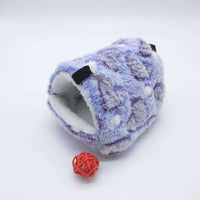 HKM-7467965 Warm Cotton Nest for Small Pets - Soft Fabric Bed for Hamsters, Squirrels, and Chinchillas with Swing Hooks