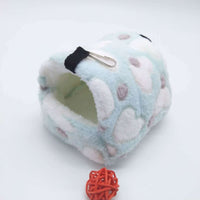 HKM-7467965 Warm Cotton Nest for Small Pets - Soft Fabric Bed for Hamsters, Squirrels, and Chinchillas with Swing Hooks
