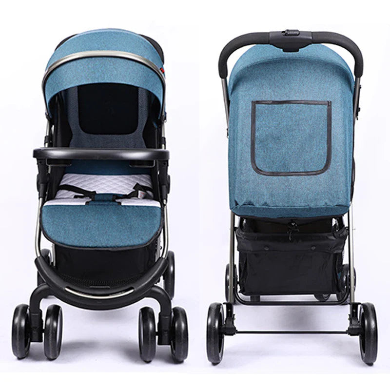 HKM-746899 Foldable Baby Stroller with Tray - Compact Travel System Pushchair for Infants