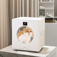 HKM-746963 Foldable Pet Grooming Drying Machine with Child Lock and Scissors Included, Eco-Friendly ABS Plastic, Suitable for Dogs and Cats