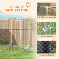HKM-7470013 Large Outdoor Dog Kennel with Waterproof Cover and UV-Resistant Design