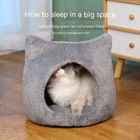 HKM-7470397 Double-Sided Fleece Cat Head Pad - Removable & Washable, Small & Large Sizes Available
