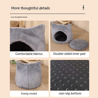 HKM-7470397 Double-Sided Fleece Cat Head Pad - Removable & Washable, Small & Large Sizes Available