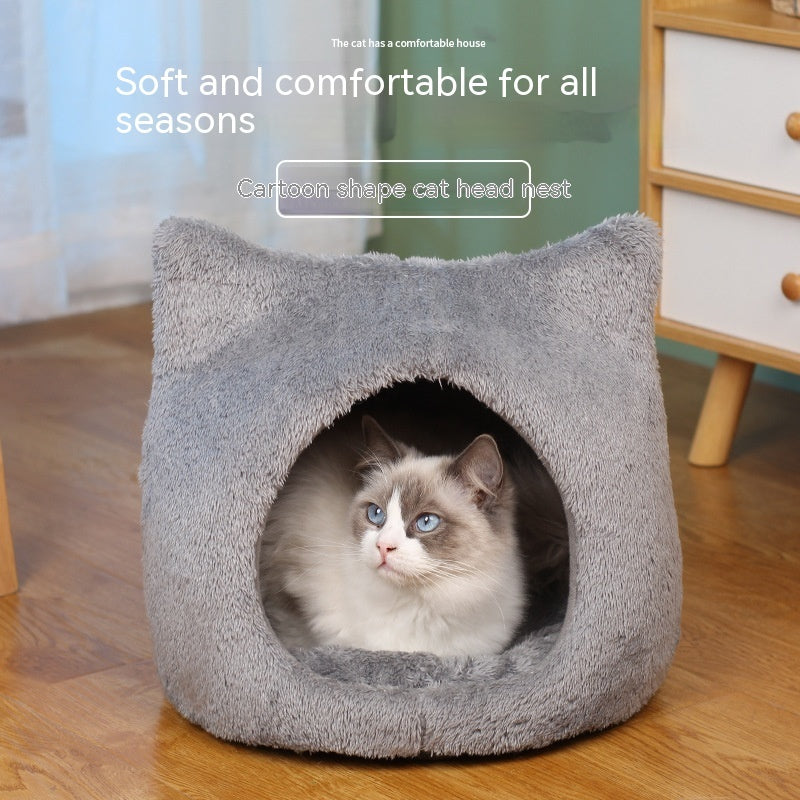HKM-7470397 Double-Sided Fleece Cat Head Pad - Removable & Washable, Small & Large Sizes Available
