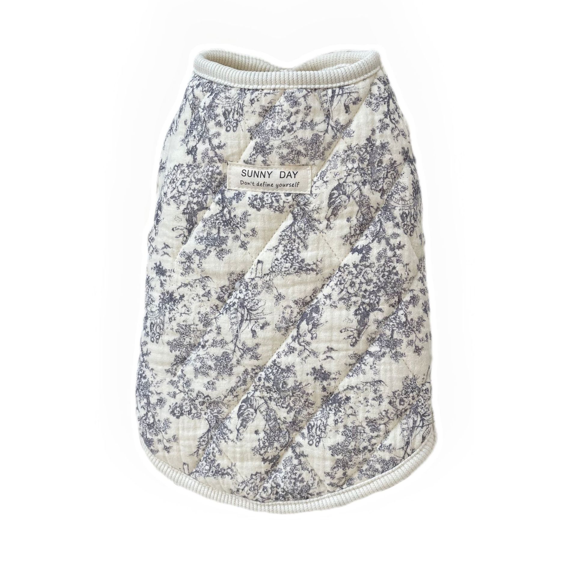 HKM-7471933 Cotton-Padded Casual Pet Clothes in Chinese Ink and Lavender Styles