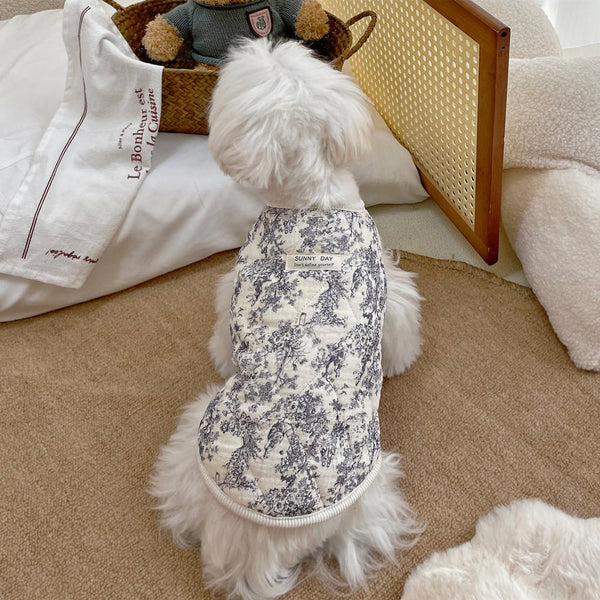 HKM-7471933 Cotton-Padded Casual Pet Clothes in Chinese Ink and Lavender Styles