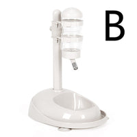 HKM-7472189 Automatic Pet Drinking Fountain with Multiple Bowl Options and Suction Cups in White and Fuchsia