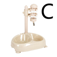 HKM-7472189 Automatic Pet Drinking Fountain with Multiple Bowl Options and Suction Cups in White and Fuchsia