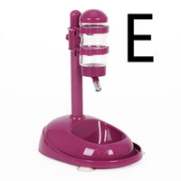 HKM-7472189 Automatic Pet Drinking Fountain with Multiple Bowl Options and Suction Cups in White and Fuchsia