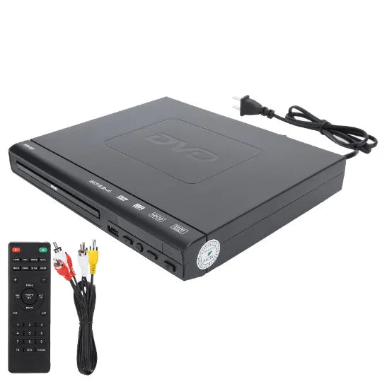 HKM-747219 Portable HDMI-Compatible Full HD 1080P DVD Player with USB Support for CD, MP3, MP4, RW, and VCD Playback