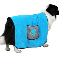 HKM-7472957 Super Absorbent Pet Bath Towel Made of 800g Superfine Fiber for Quick Drying