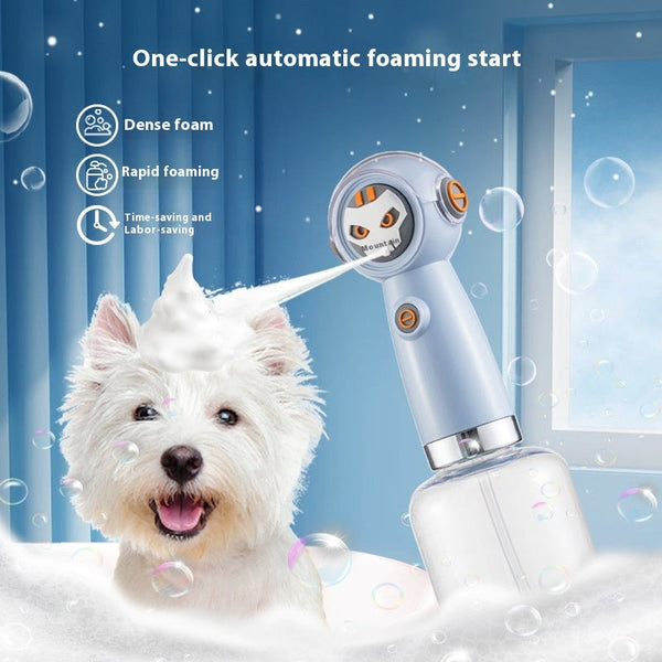 HKM-7473981 Electric Bubbler Shower Gel Machine for Dogs and Cats - USB Powered Frothing Device