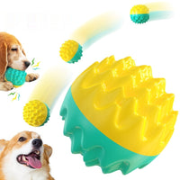 HKM-7474749 Sound Toothbrush Training Teether Ball for Pets - Lake Blue & Orange, Durable Plastic Toy