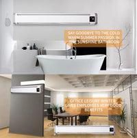 HKM-747475 Lightweight Freestanding Electric Heater with Adjustable Thermostat and Remote Control for Indoor and Outdoor Use
