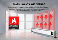 HKM-747475 Lightweight Freestanding Electric Heater with Adjustable Thermostat and Remote Control for Indoor and Outdoor Use