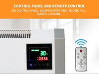 HKM-747475 Lightweight Freestanding Electric Heater with Adjustable Thermostat and Remote Control for Indoor and Outdoor Use