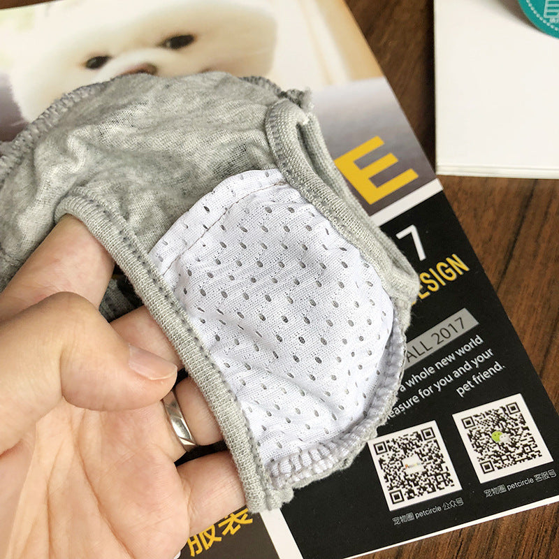 HKM-747539 Cute Princess Design Physiological Pants for Dogs - Available in Yellow and Gray, Sizes XS-XL